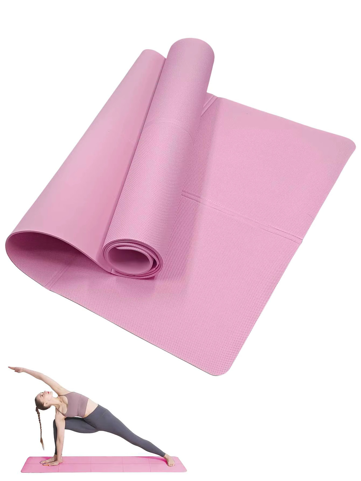 Non-Slip Yoga Mat High Density EVA Exercise Pad Pilates Fitness Floor Workout