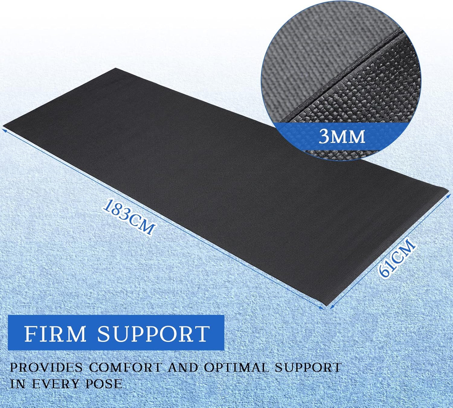 20 Pcs Yoga Mat Non Slip Exercise Workout Mat with Strap for Women Gym Fitness H