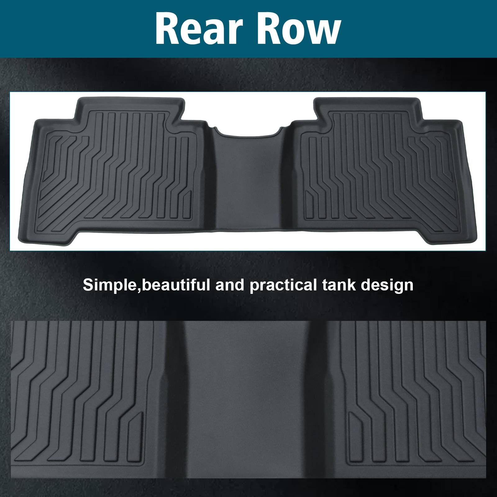 Rubber Car Floor Mats For 18-23 Tacoma Double Cab
