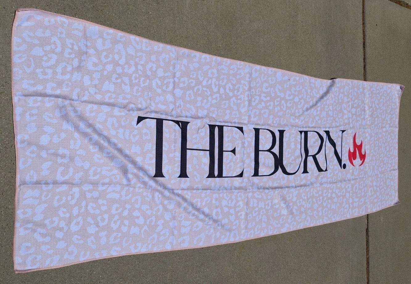The Burn. GYM Mat Grip Towel 72”X26.5″ Mat Hot Yoga Towel Non Slip Grip