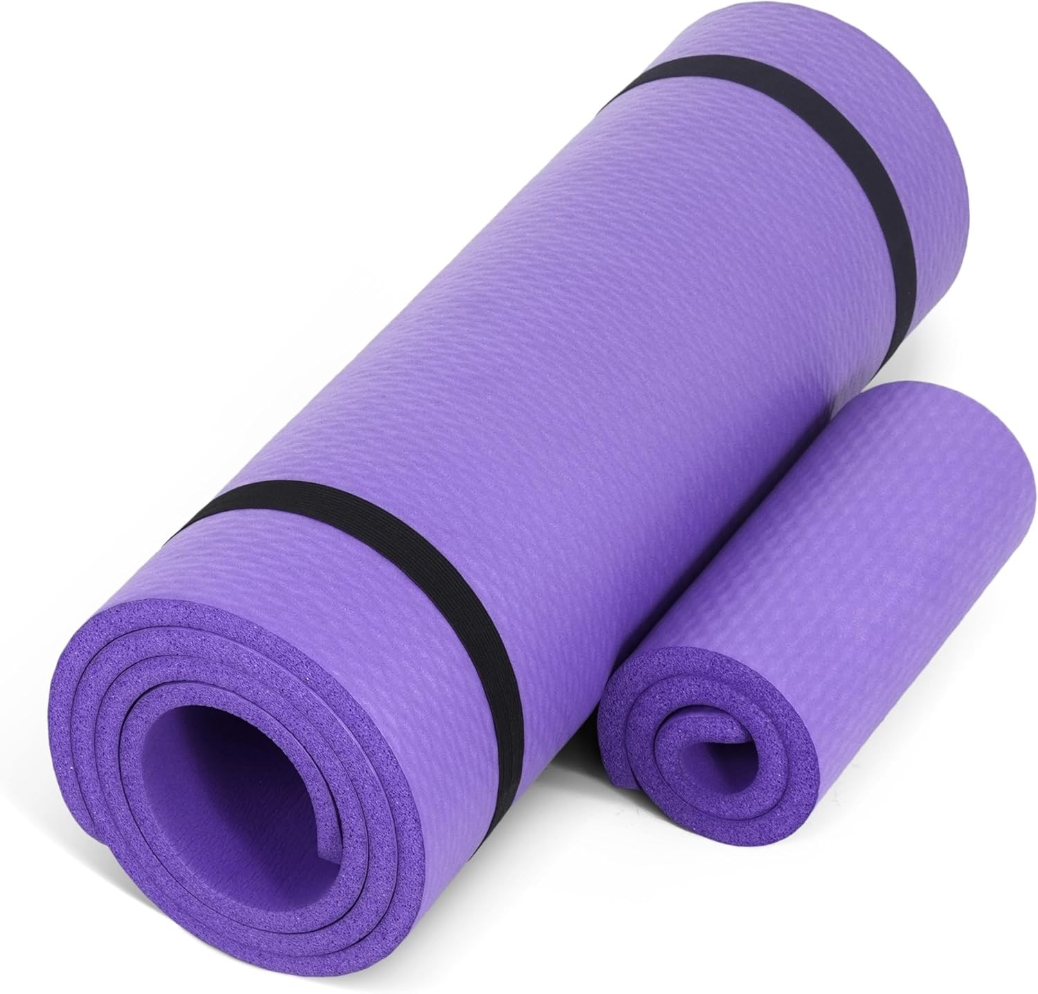 CAP Barbell 1/2-Inch High Density Exercise Yoga Mat with Strap | Multiple Option