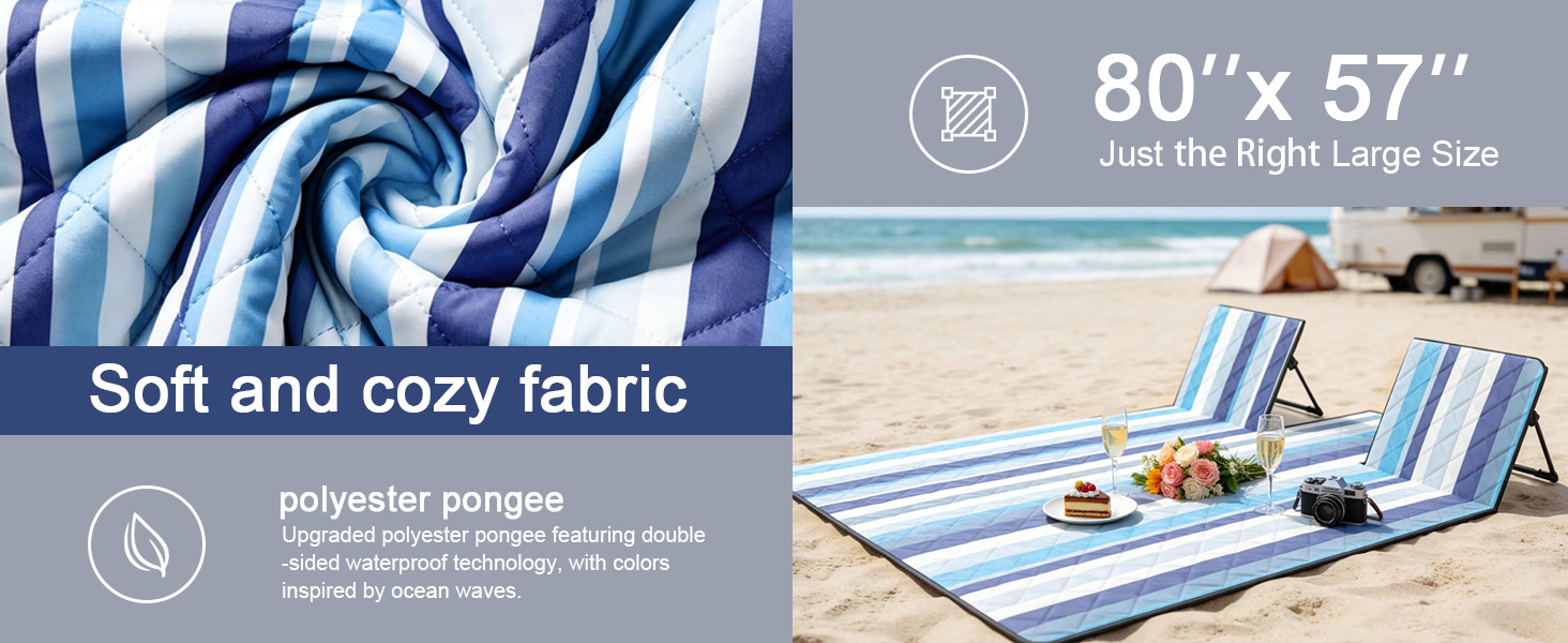 2 in 1 Backrest Chair Picnic Blanket,Light Weight Camping Outdoor Foldable Lazy