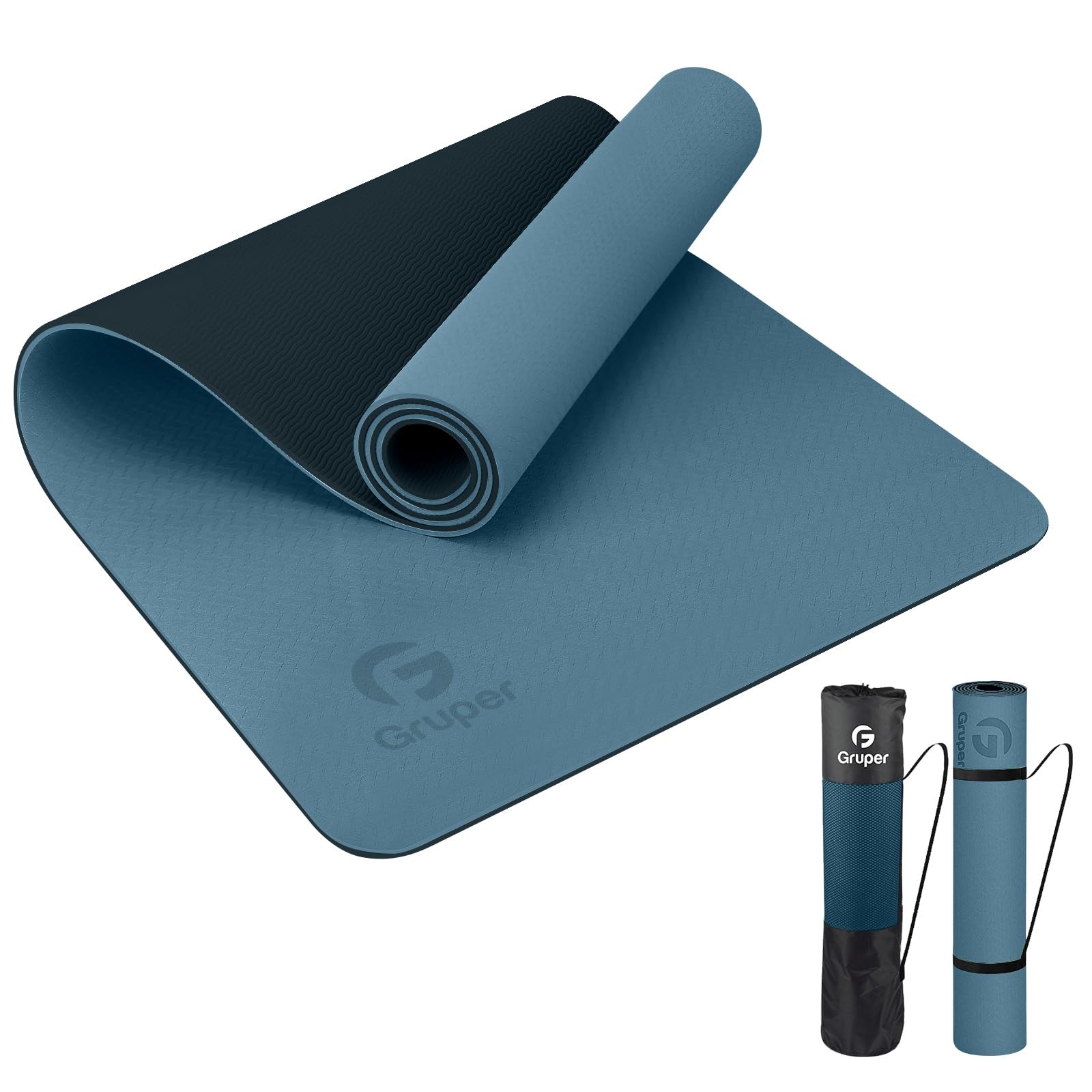 Yoga Mat Non Slip, Eco Friendly Fitness Exercise Mat with Carrying Strap,Yoga…