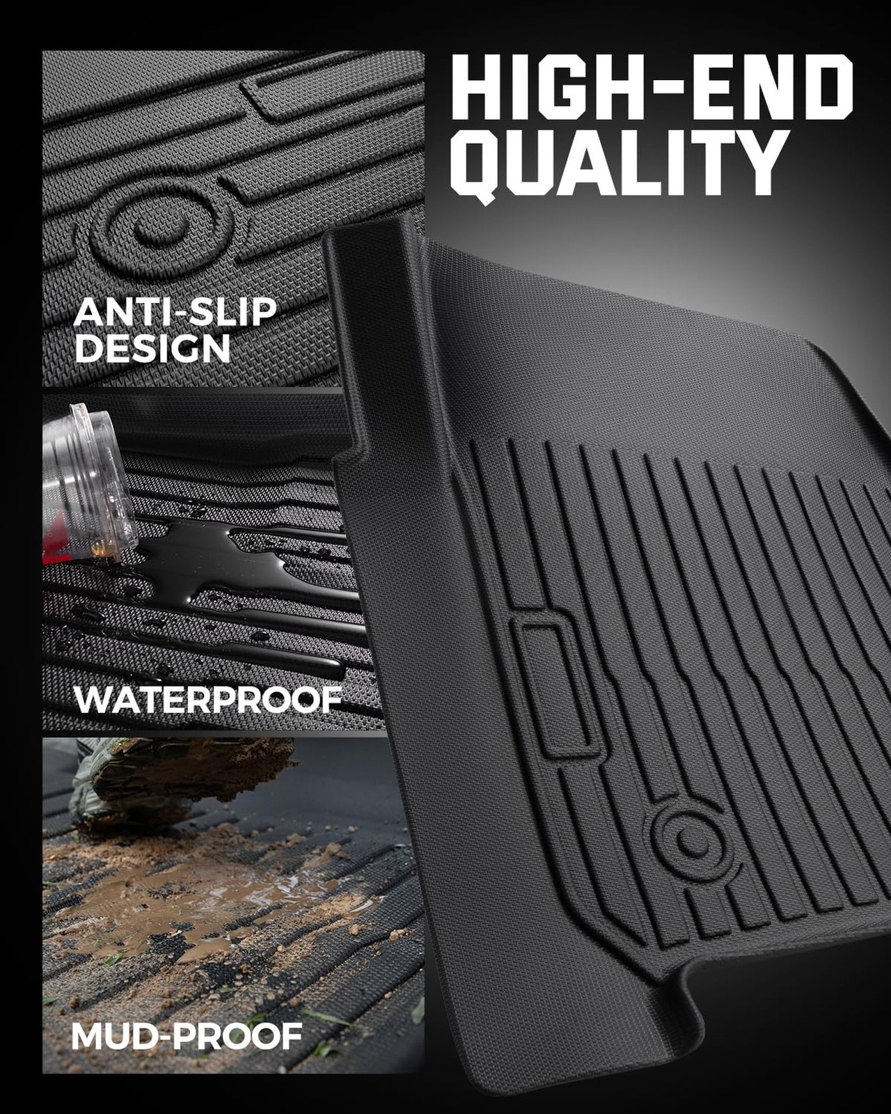 Truck Floor Mats for Freightliner Cascadia: 2018-2026, All Weather TPE Heavy …