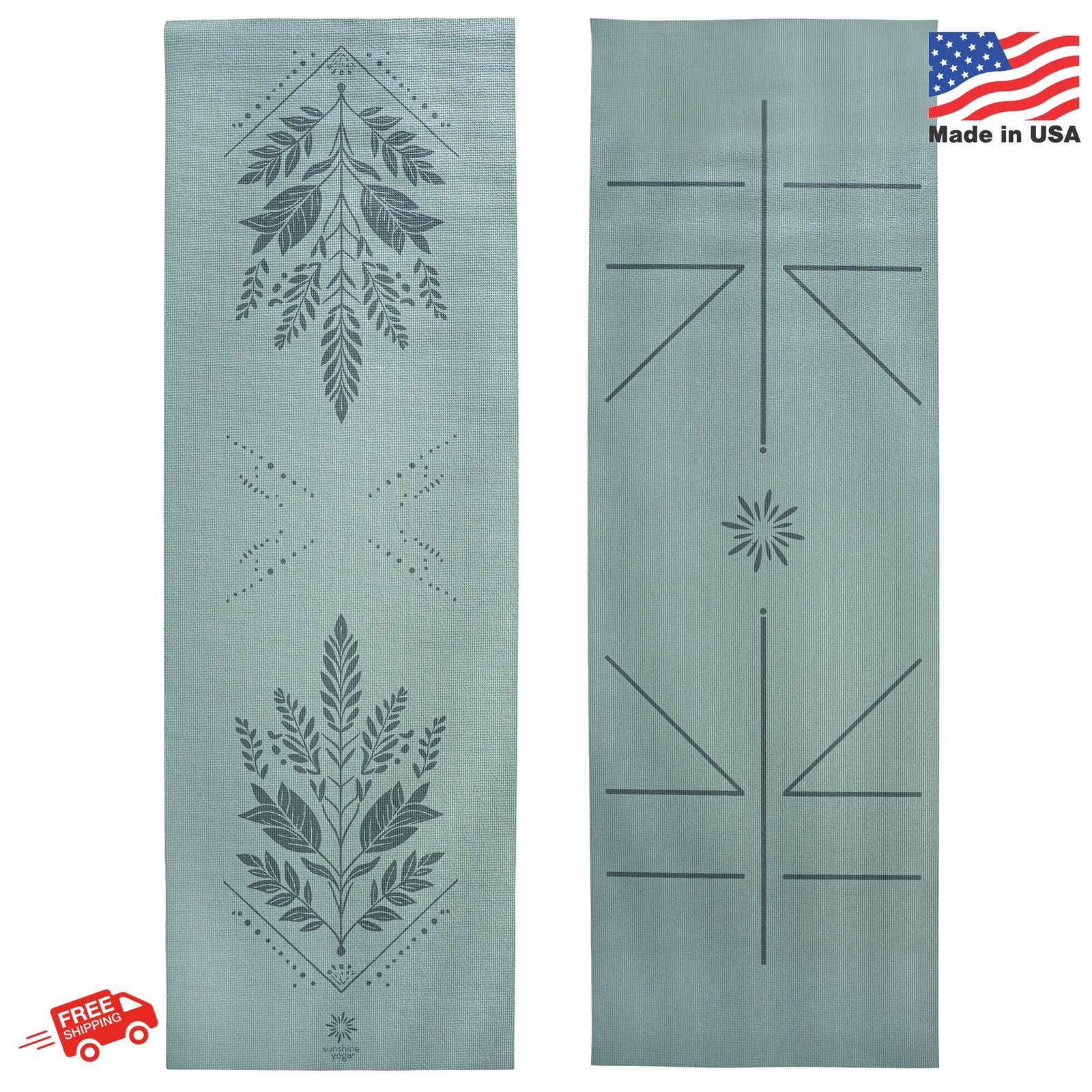 Ascend Yoga Mat – Premium 6mm Thick, 72″ x 24″, Solid or Reversible Print, Non S