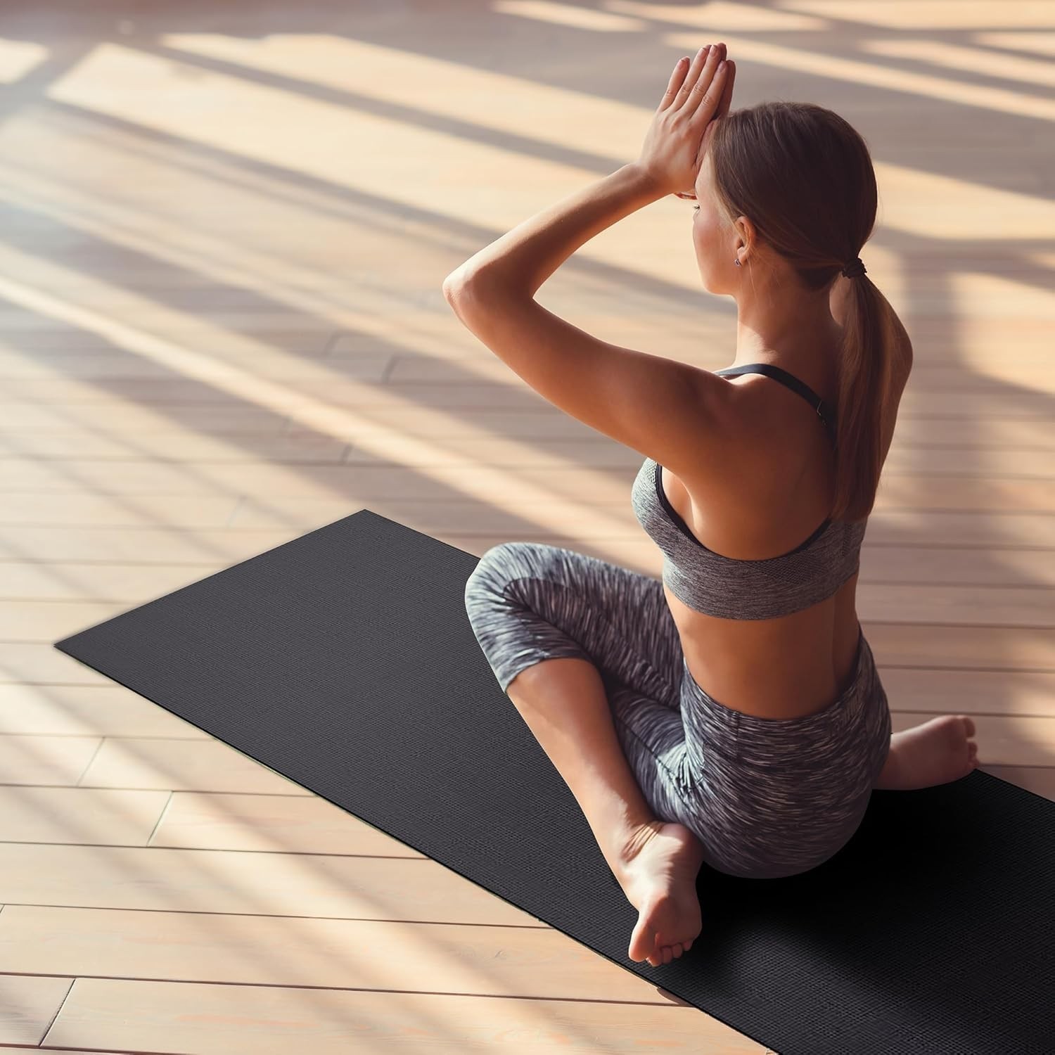 Durable Non-Slip 1/4-Inch Yoga Mat with Carry Strap – Perfect for All Exercises