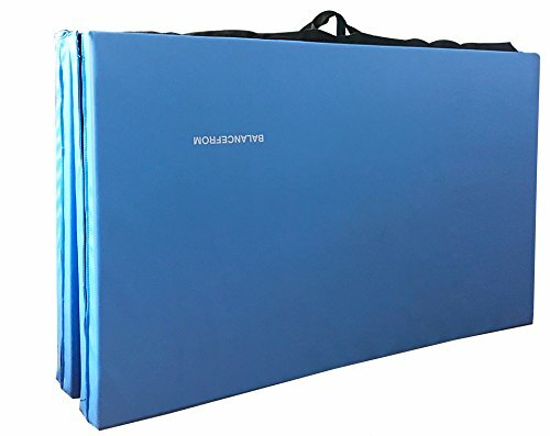 Gymnastics Mat Exercise Floor Gym Portable Blue Tumbling Yoga Home Thick Gym Pad
