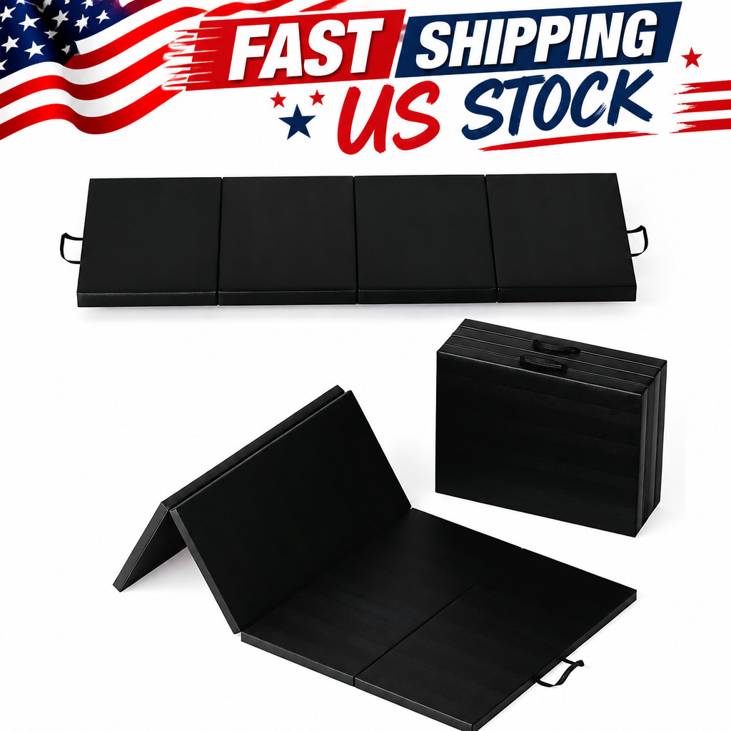 Folding Gymnastics 4 Panels 2″ Thick High-density Epe Foam Pu Leather Mat