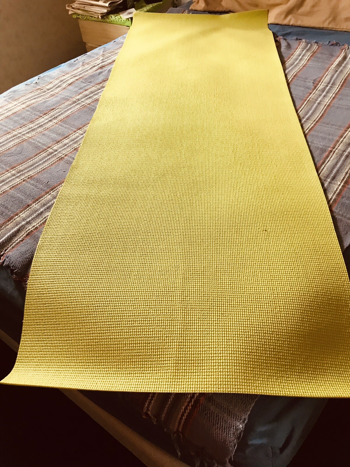 Athletic Works Non Slip Yoga Mat Exercise Training 68 x 24 Inches – Lime Green
