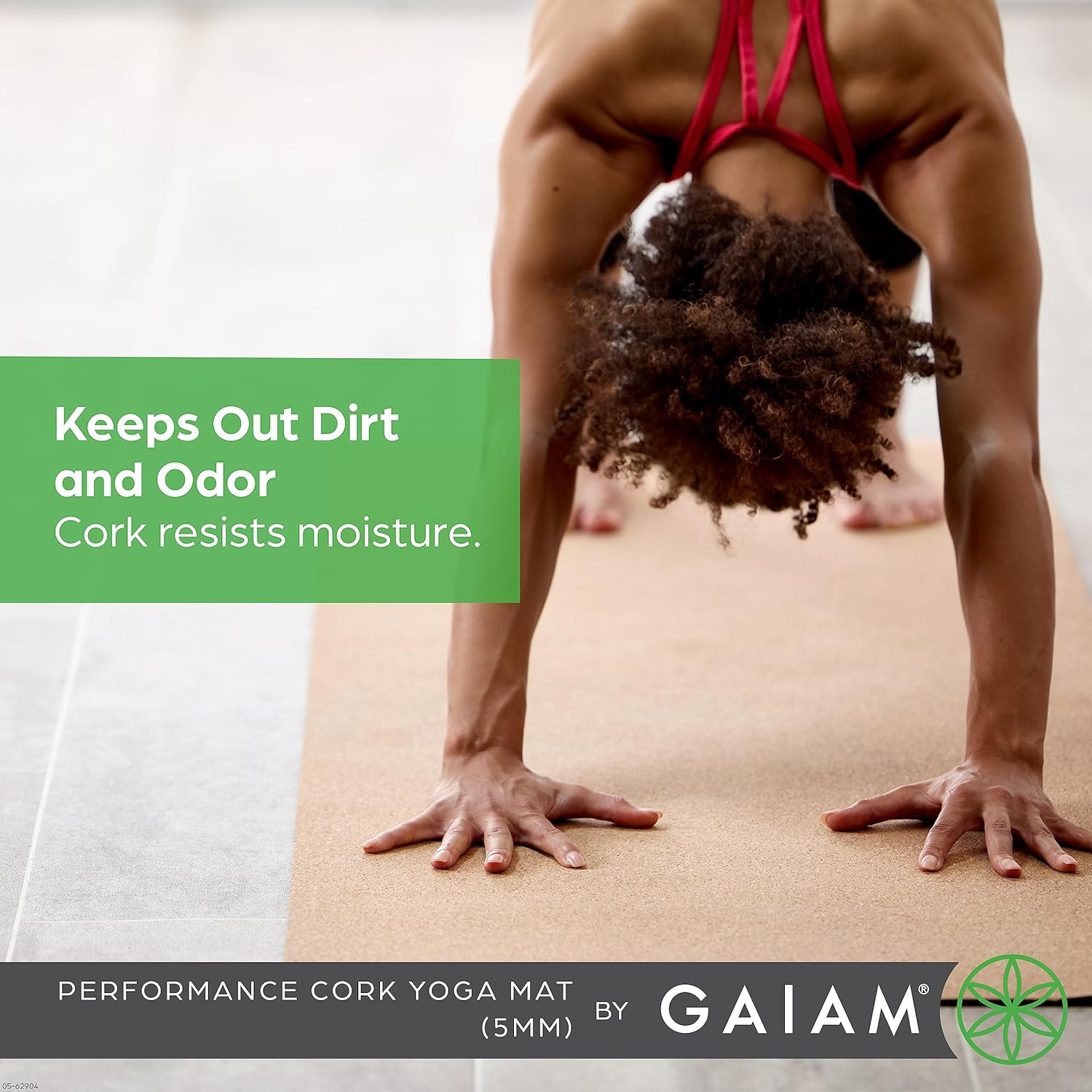 Cork Yoga Exercise Mat | Natural Sustainable Cork Resists Sweat and Odors | Non-