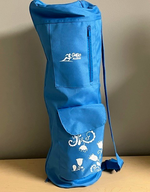 Yoga/Pilates Mat 71″ x23″ with Adjustable Strap Carrier, Phone Zipper & Pocket