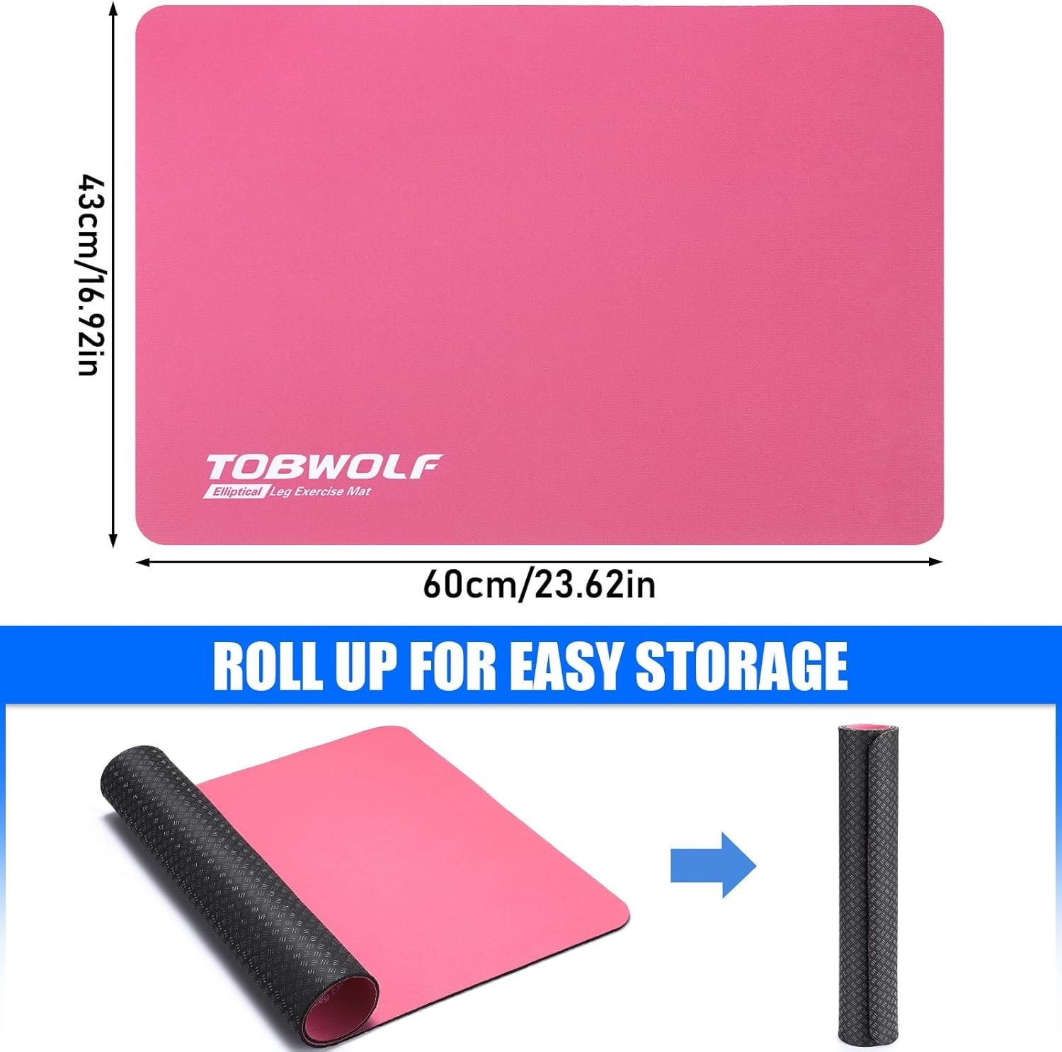 Stability-Enhancing Non-Slip Mat for Electric Seated Foot Pedal Exerciser, 23.6″