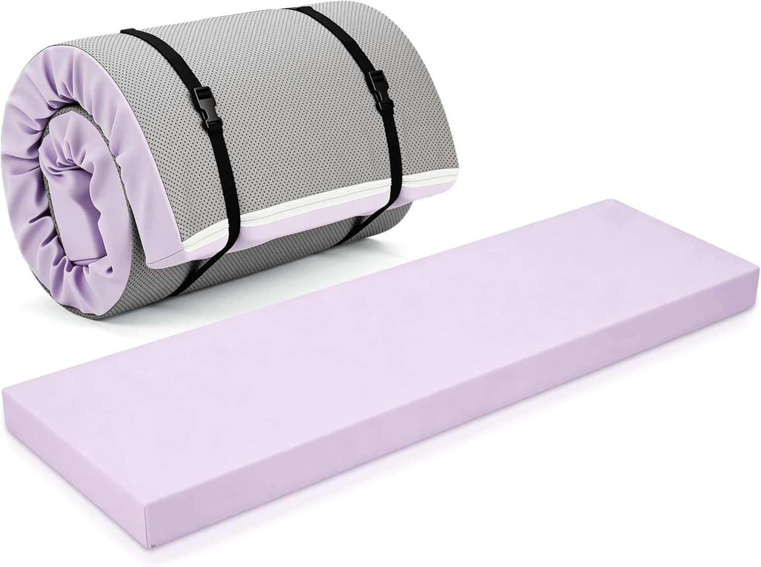 3″ Thick 72″x24″ Foldable Yoga Mat with Strap – Non-Slip Foam for Yoga & Pilates