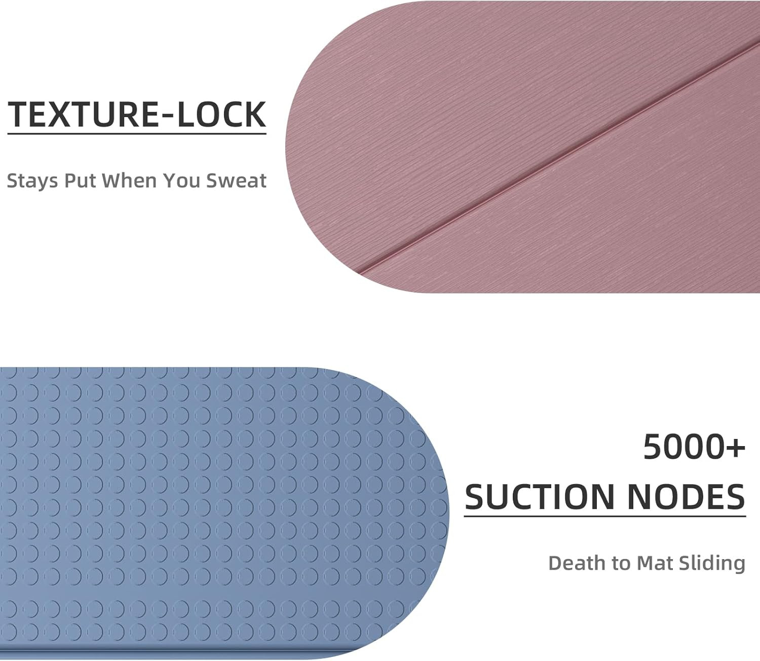 Foldable Non-Slip Yoga Mat 8mm Thick, Travel-Friendly, Eco-Friendly, Odorless