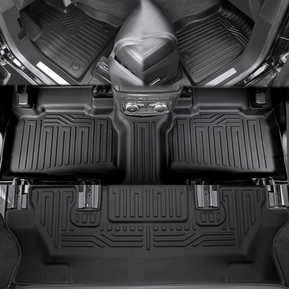 Floor Mats for 2025 2020-2024 Ford Explorer (6-seat), All Weather TPE Floor Mat