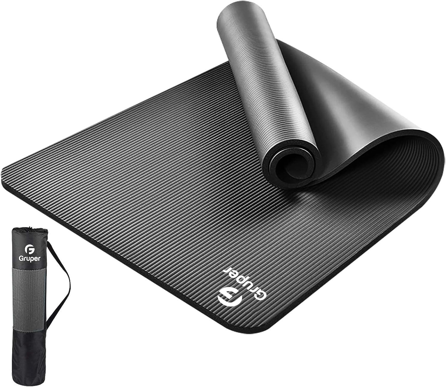 Yoga Mat Non Slip Extra Thick,72″Lx32″W x 0.6″TH,Anti-Tear w/Carrying Strap&Bag