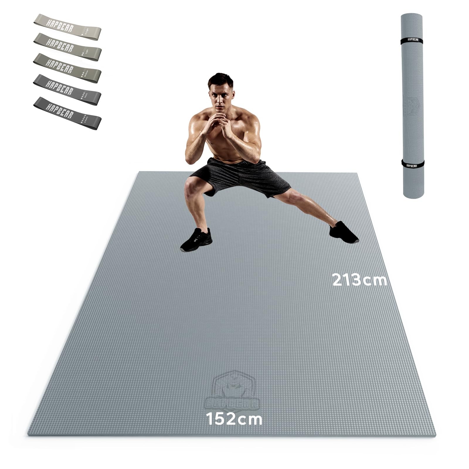 Extra Large Yoga Mat, Yoga Mat 183cm x 122cm x 8mm / 213cm x 152cm x 8mm, Rut…