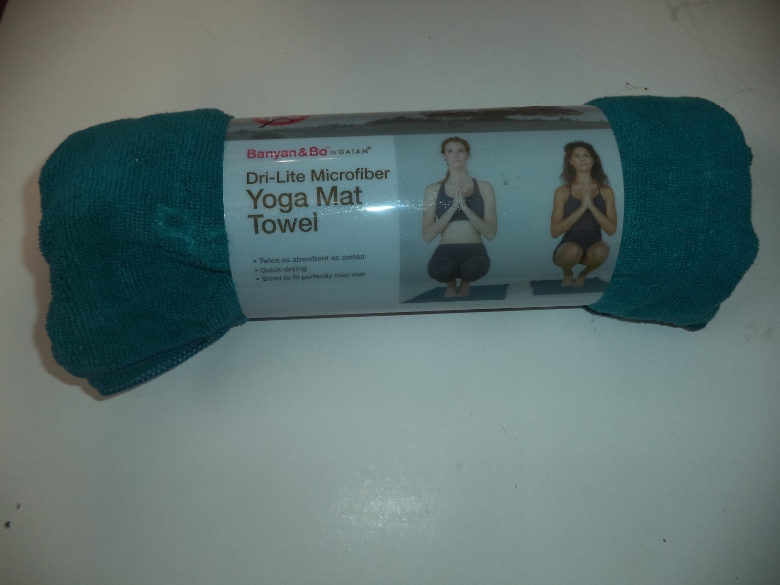 Blue Green Dri Lite Microfiber Quick Drying Yoga Mat Towel