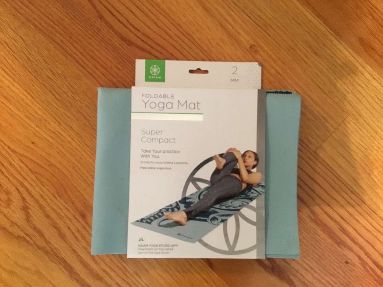 Foldable GAIAM Yoga Mat Super Compact Ultra Lightweight