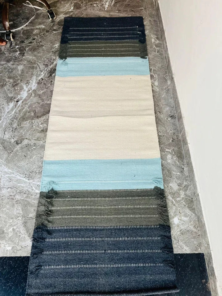 Yoga Mat Thick Organic Cotton Training Stretching Fitness Workout Pilates Rugs