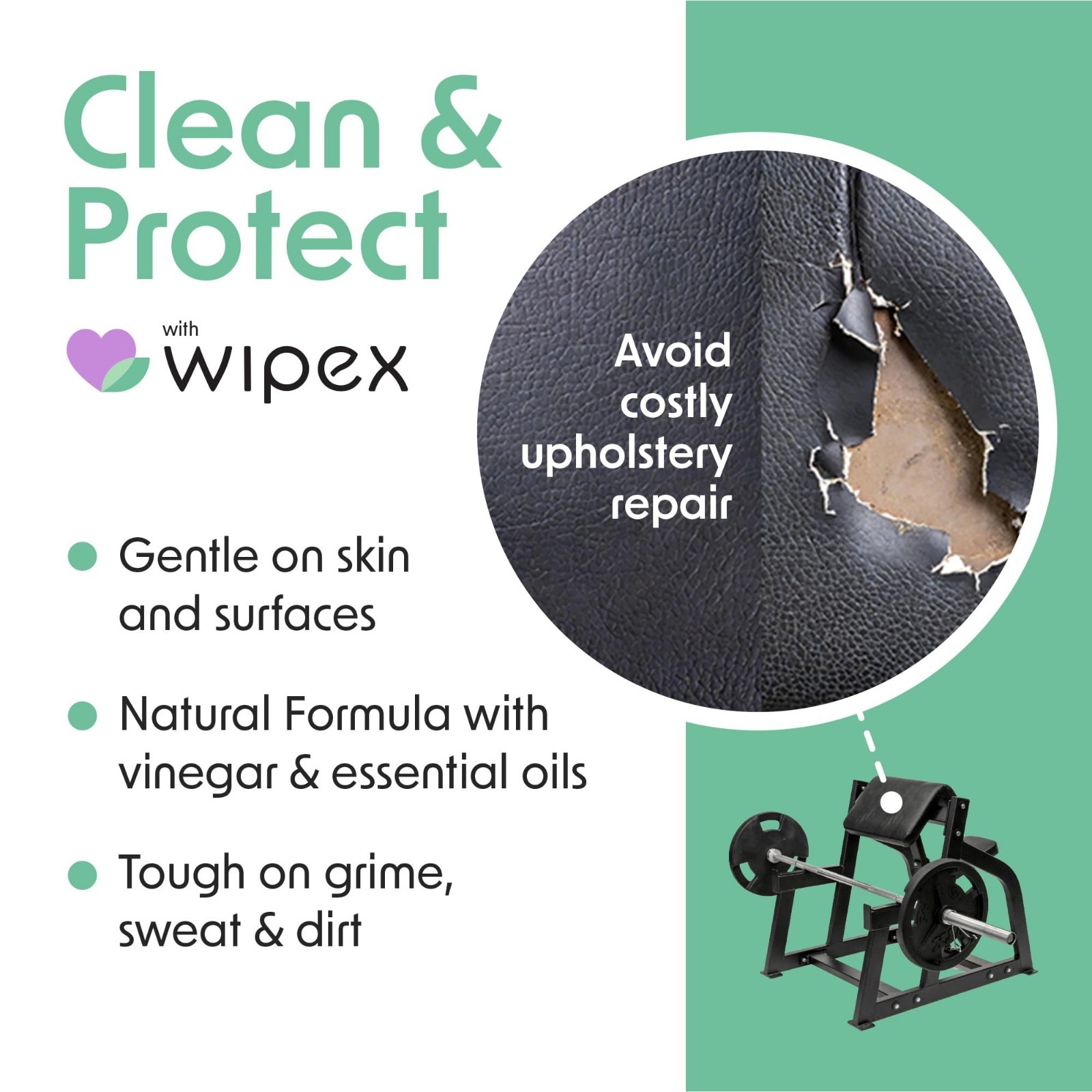 Plant-Based Yoga Mat Cleaner Wipes, 400 Ct, EWG Verified, Lemongrass & Eucalyptu