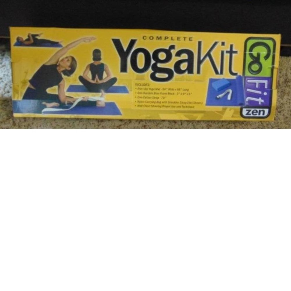 GoFit Yoga Mat Zen 5 Pc Set 68″x24″ Mat, Foam Block, Strap, Bag, Wall Chart