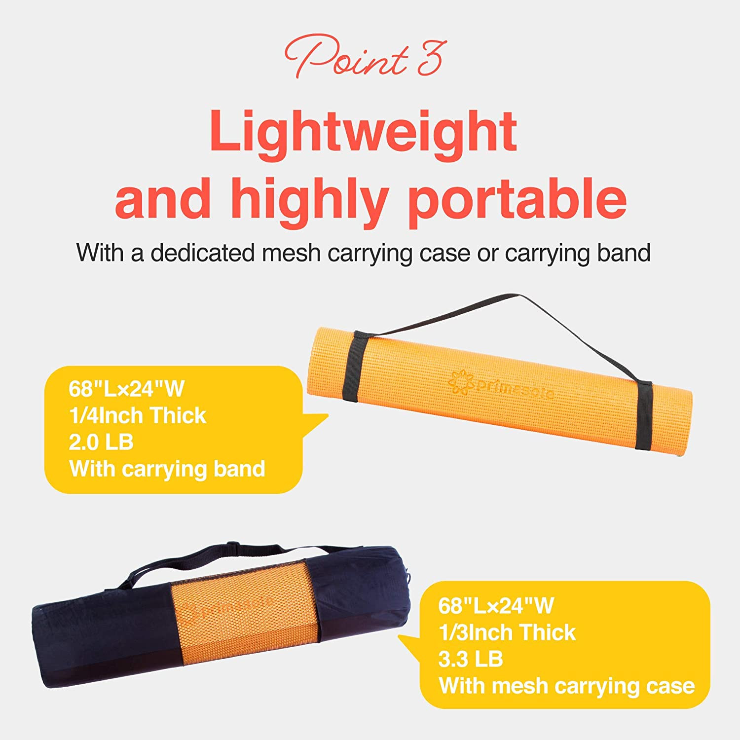 Yoga Mat with Carry Strap for Yoga Pilates Fitness and Floor Workout at Home and