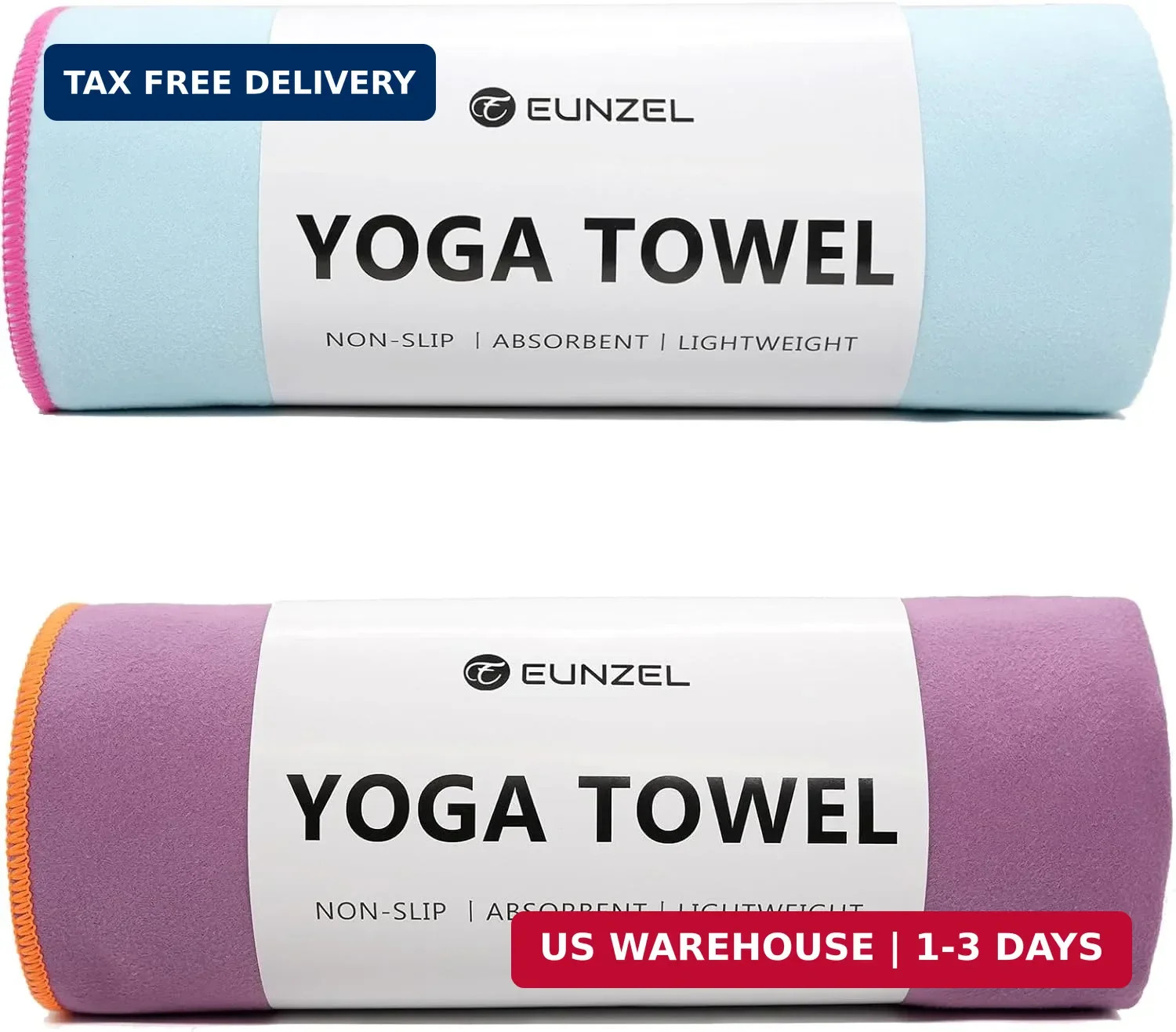 Eunzel Hot Yoga Towel Non-Slip Yoga Mat Towel Ultra-Absorbent Microfiber Towel f