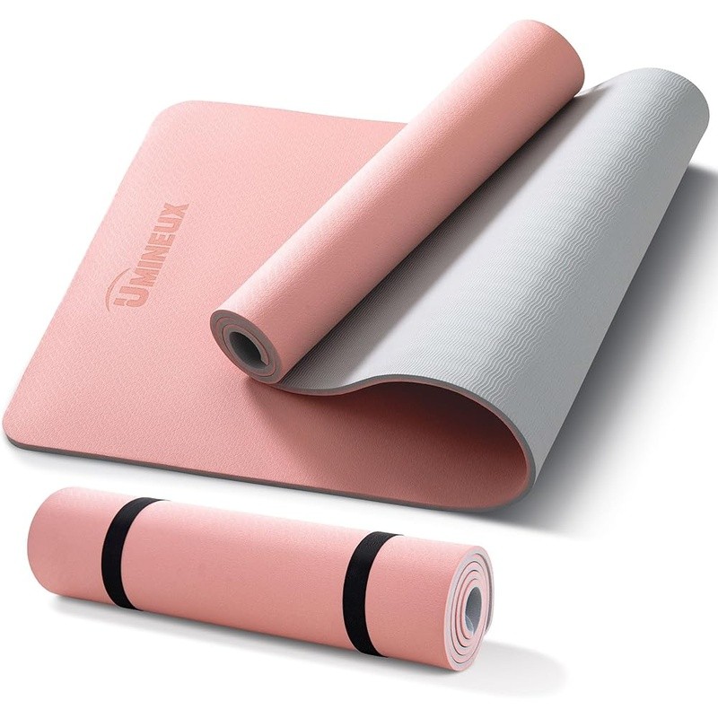 Premium POE Yoga Mat Dual-Sided Non-Slip Lightweight 10mm Exercise Mat New