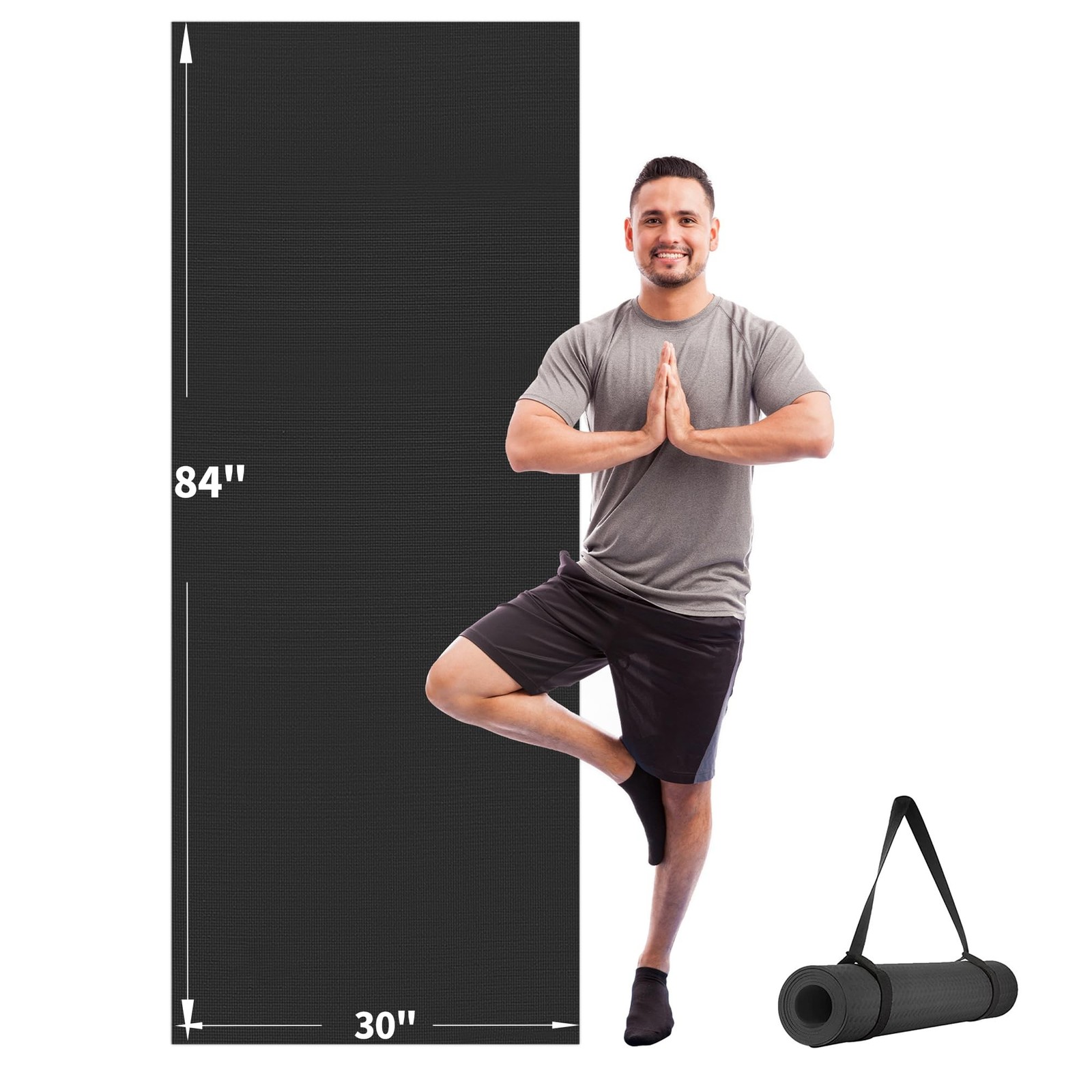 CAMBIVO Yoga Mat for Women and Men, Extra Long and Wide Exercise Mat(72″x48″/…