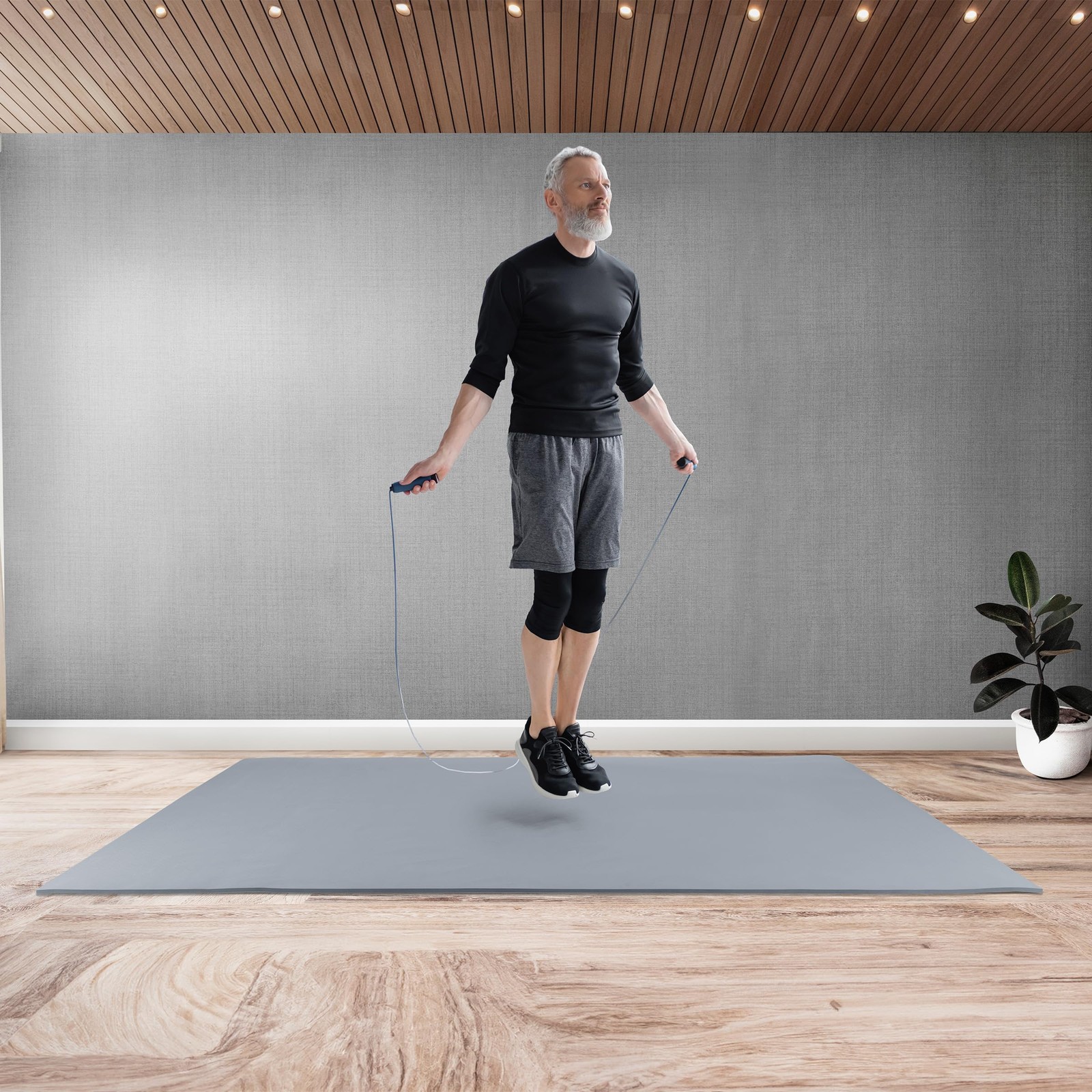 Large Yoga Mat – 6’x4’ Wide Exercise Mat – 8mm Thick Waterproof Non-Slip Work…