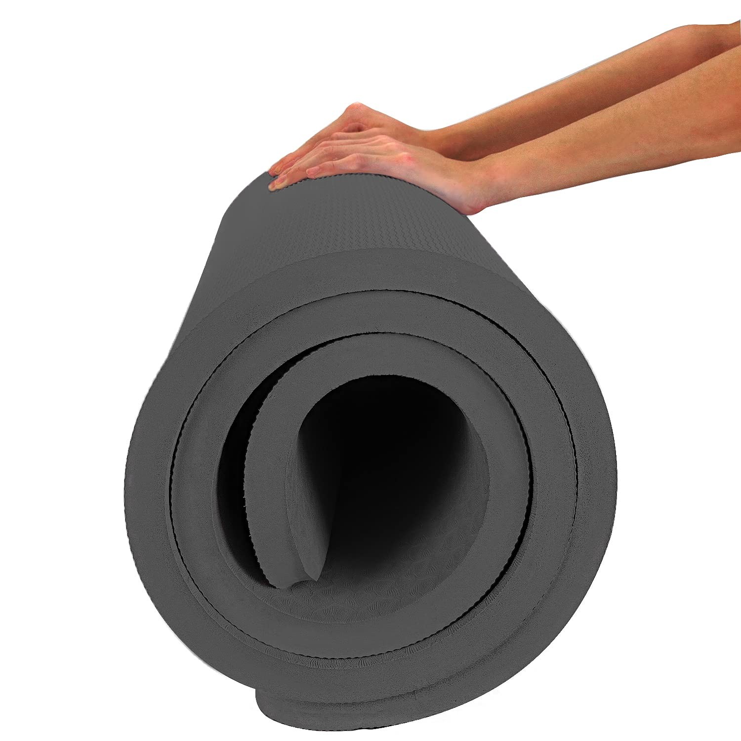 4/5 inch TPE Yoga Mat Fitness & Exercise Mats Large Size 72″L x 32″W Non-Slip…