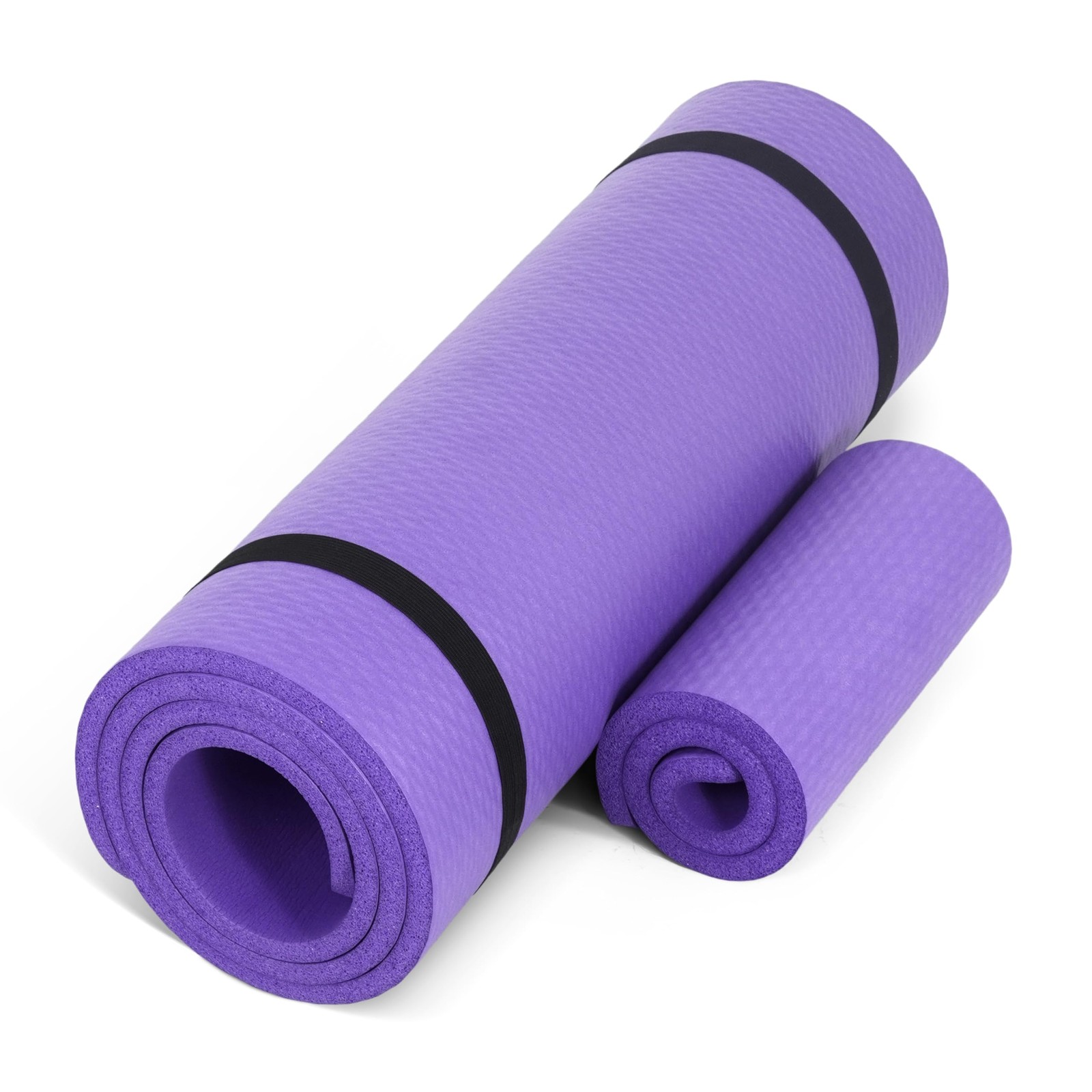 1/2 Inch Thick Exercise Yoga Mat with Knee Pad and Strap for Home Yoga Gym