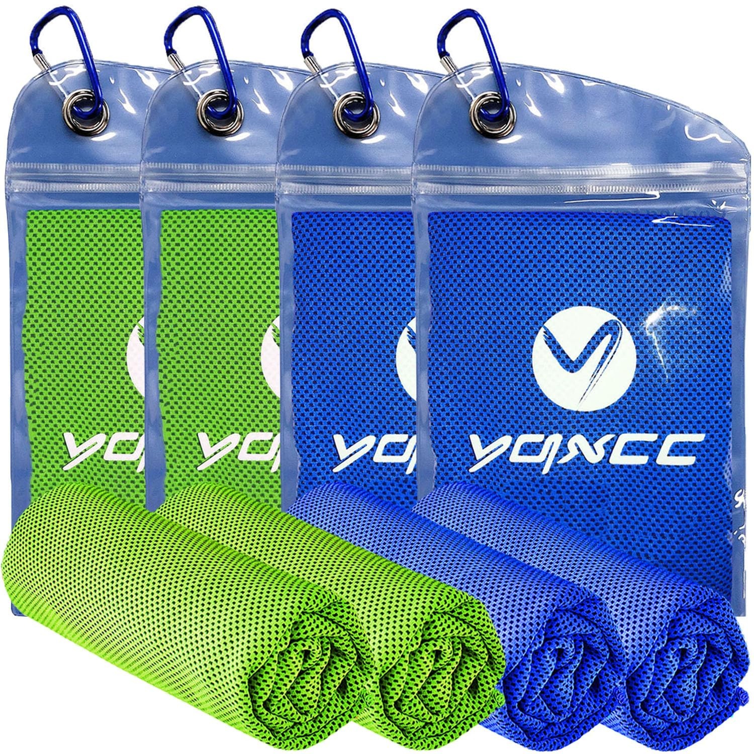 YQXCC Cooling Towels | 4 Pack 40″x12″ | Cool Cold for Neck | Microfiber Soft …