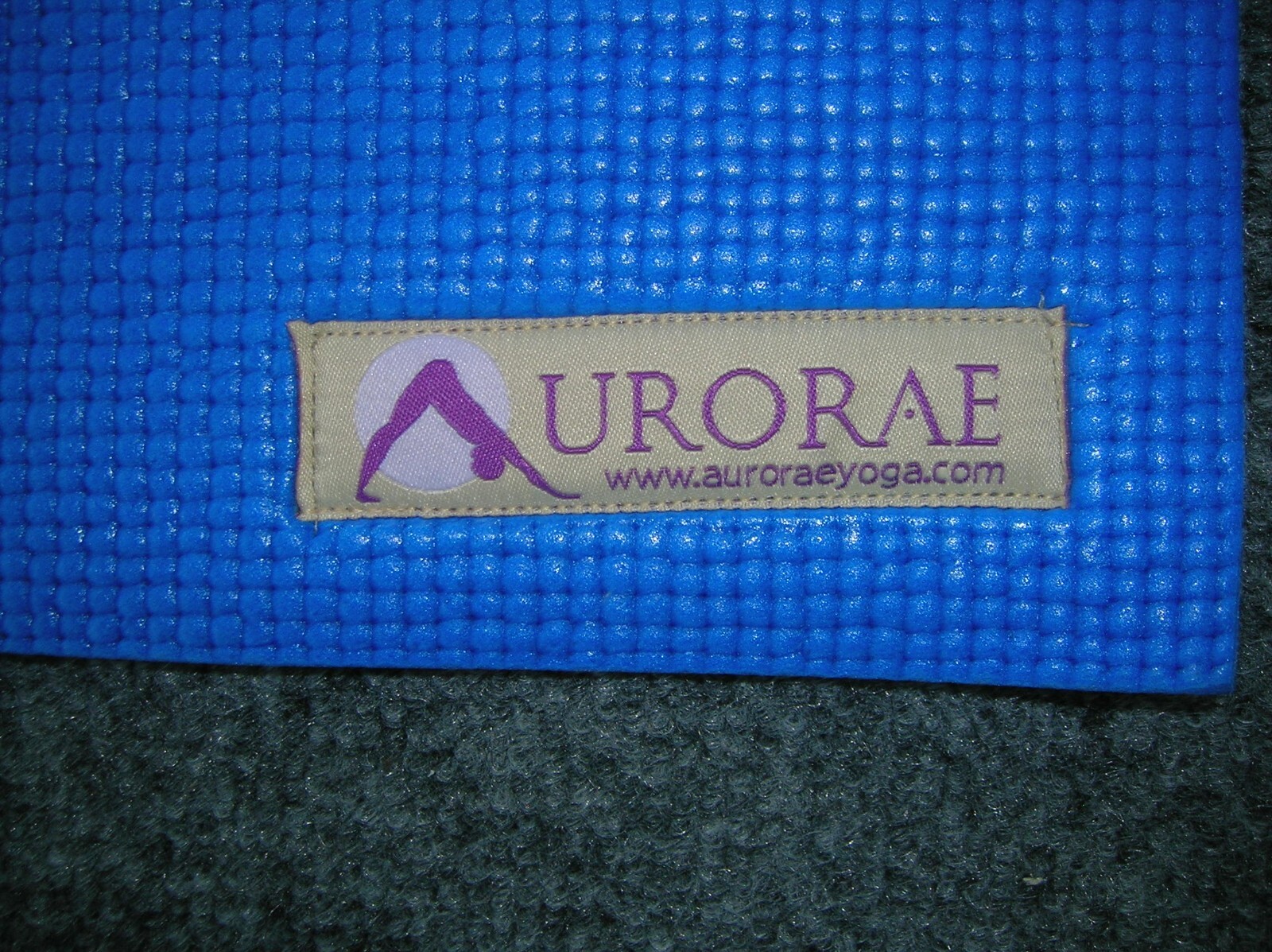 Aurorae Classic Blue Extra Thick Yoga Exercise Mat 72 Long with Carrying Bag