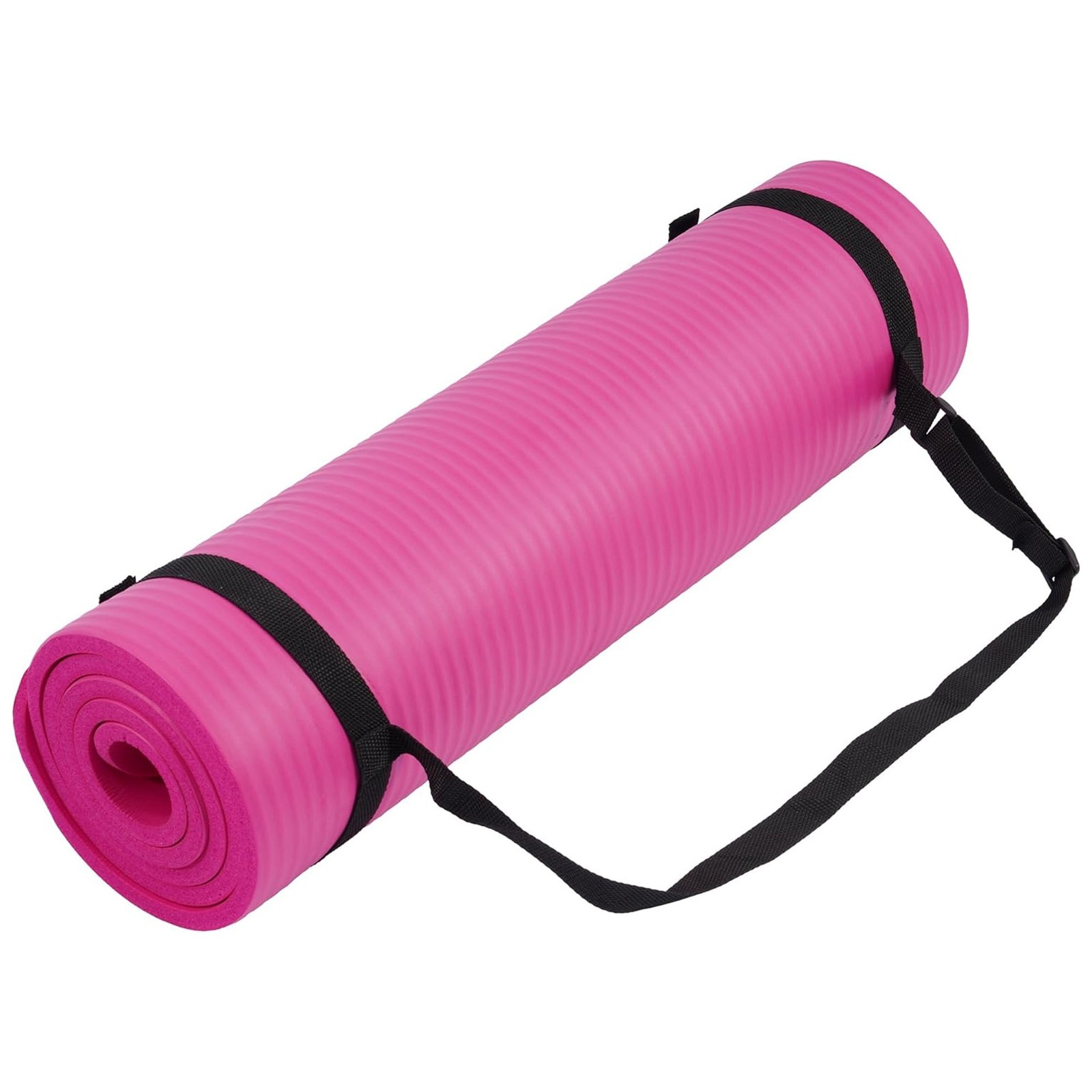 Fitvids 1/2-Inch Thick High Density Exercise Yoga Mat, Carrying Strap (Open Box)