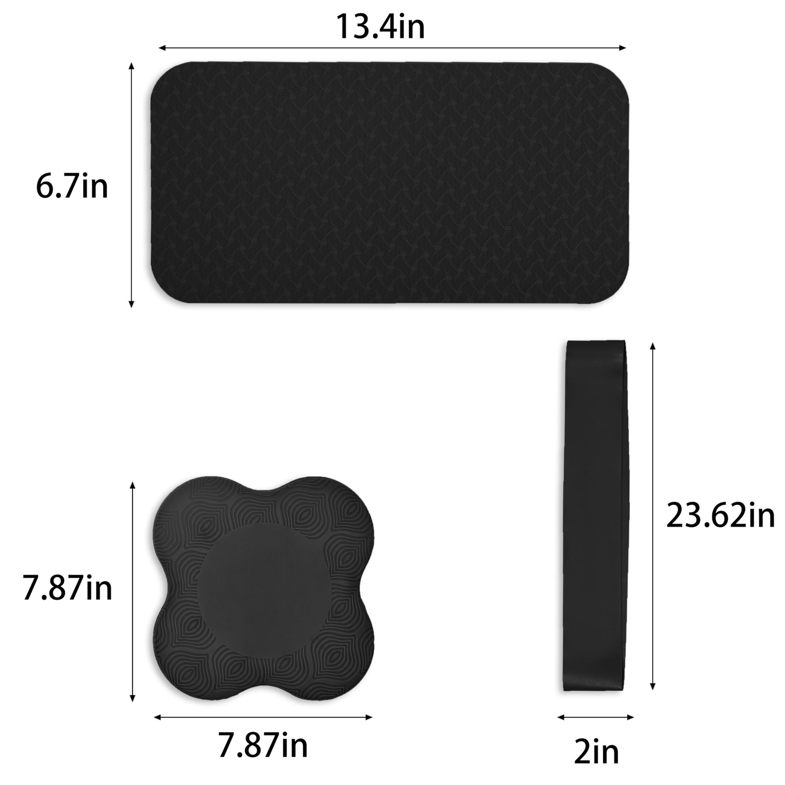 Yoga Knee Support Pad 6 PCS Foam Cushion Pilates Exercise Kneeling Mat