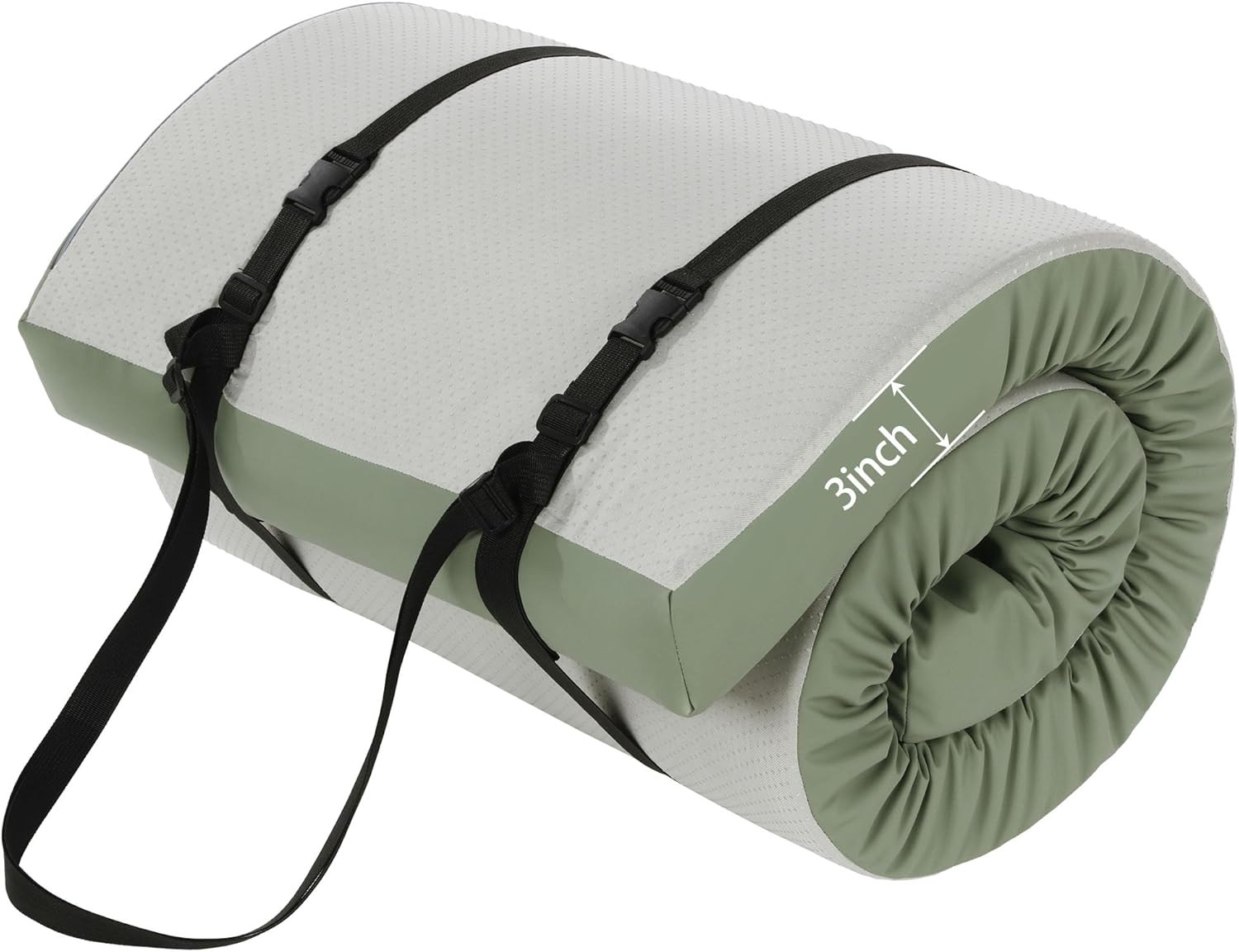 MABOZOO 3 Inch Thick Yoga Mat, Extra Thick Gymnastics Mat with Carrying Handles