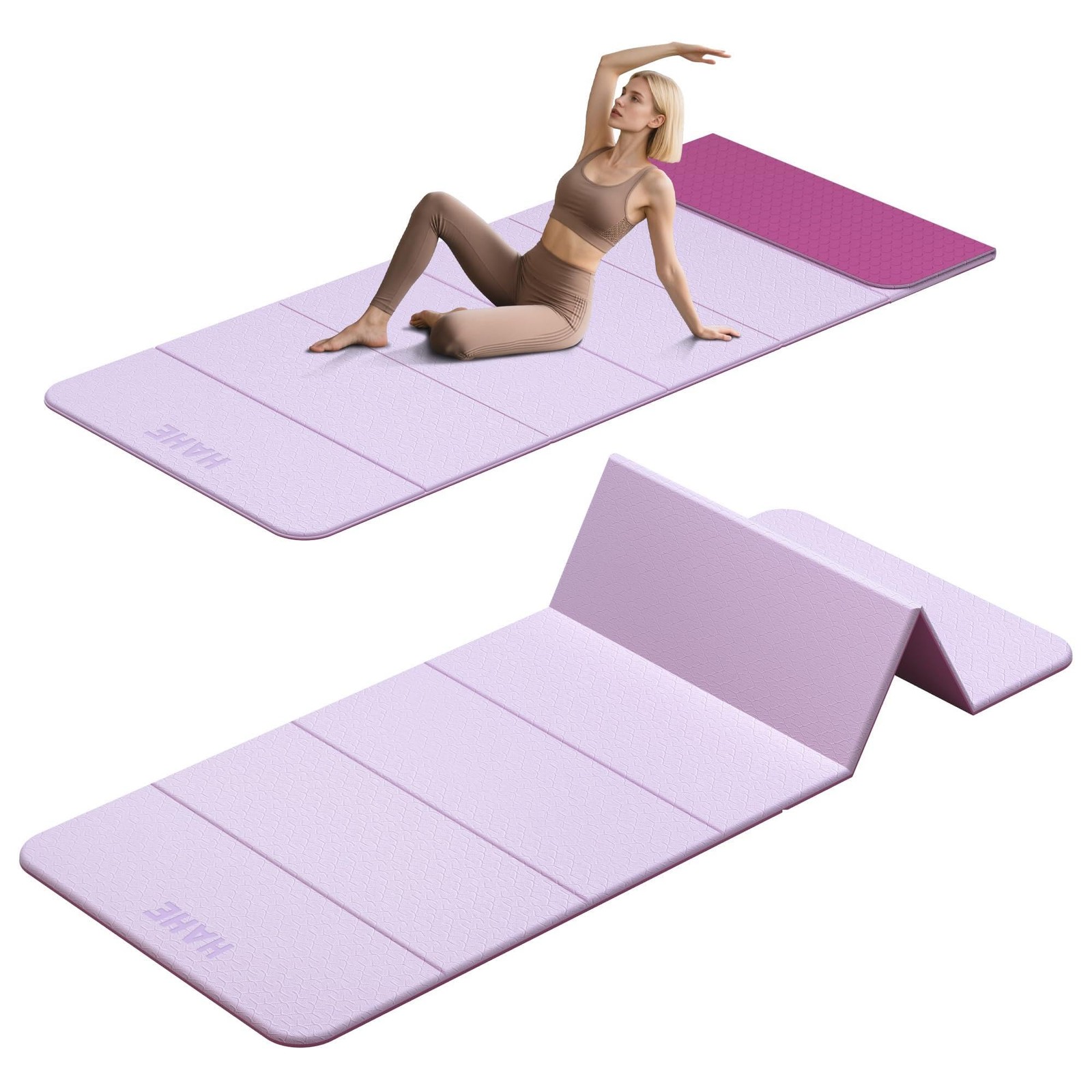 7-Fold Design Extra Thick Yoga Mat 72″L x 24″W x 0.47″,TPE Fitness Exercise M…