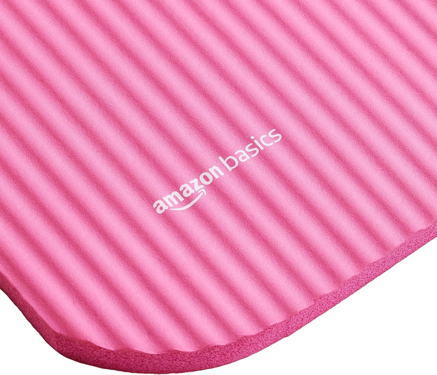 Durable Foam Exercise Mat – Extra Thick Pink Yoga Mat with Carrying Strap