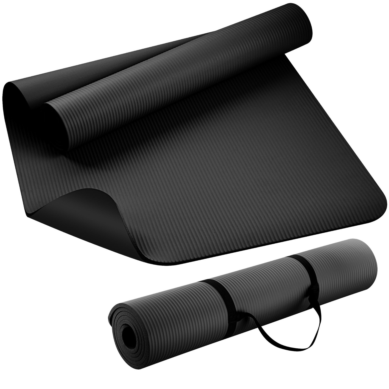 Extra Thick NBR Yoga Mat for & Men, 10mm Thick, 72”x24” Large Exercise Mat wi…