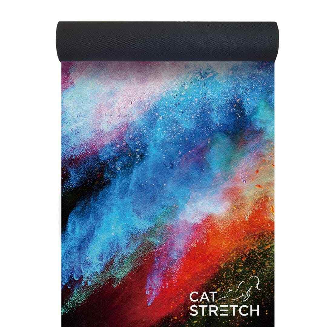 Colours of the Life Suede Yoga Exercise Mat – 4mm Natural Rubber Non-Toxic