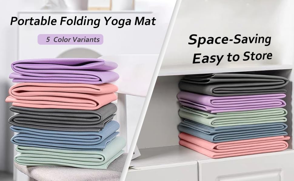 Foldable Camping Mat & Travel Exercise Pad – Waterproof TPE Outdoor Mat for H…