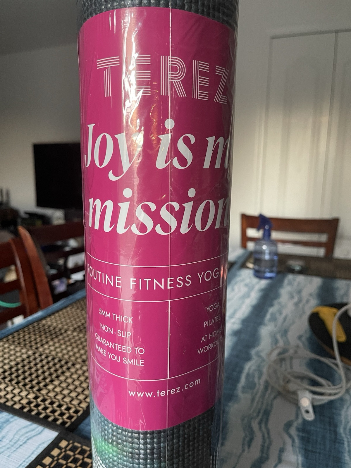 Terez Fitness Yoga Mat Tie Dye 5mm Thick Non Slip