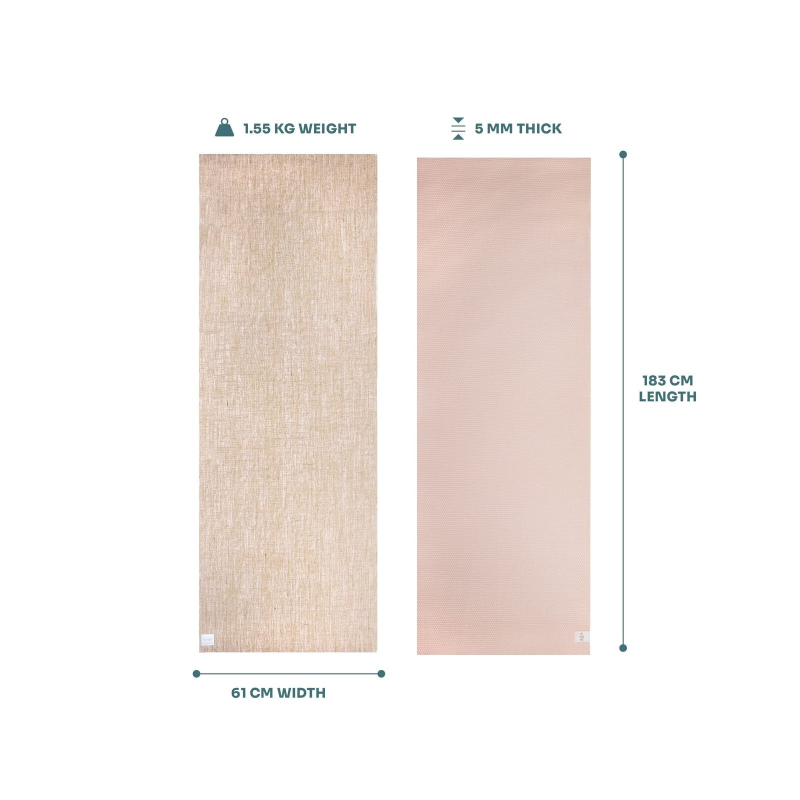 Myga Jute Yoga Mat, High Performance Vegan Floor Exercise Mat, Eco … Fast Ship