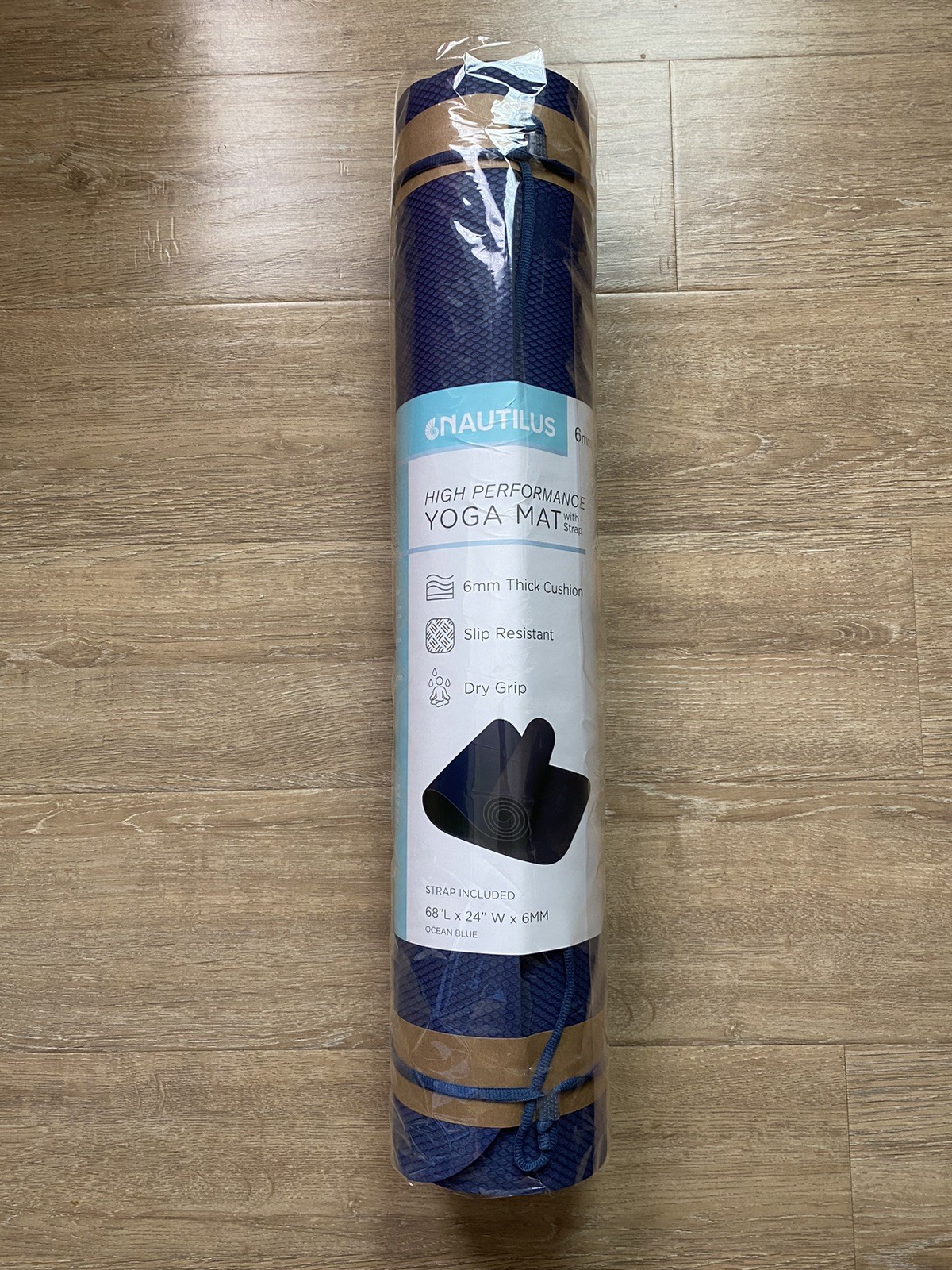 Nautilus Yoga Mat with Strap（Ocean Blue）