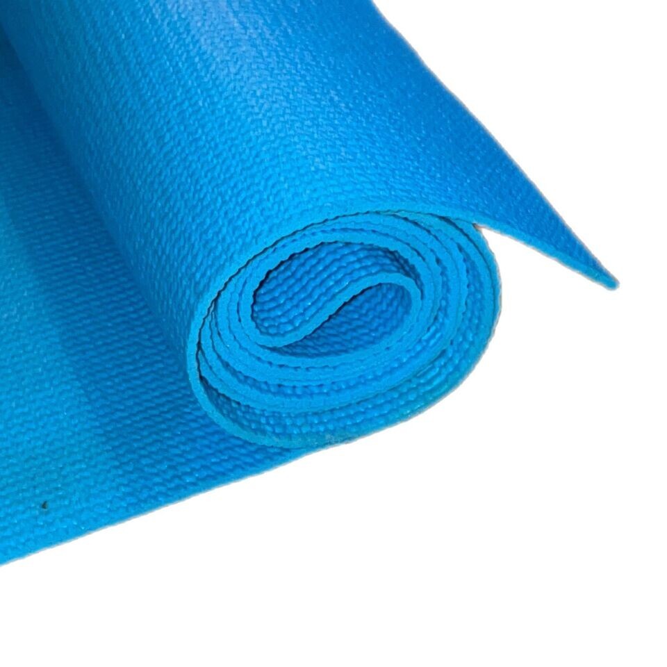 Yoga Poses Blue and Black – Pilates – Exercise Mat – 1ct – NEW OPENED PACKAGE