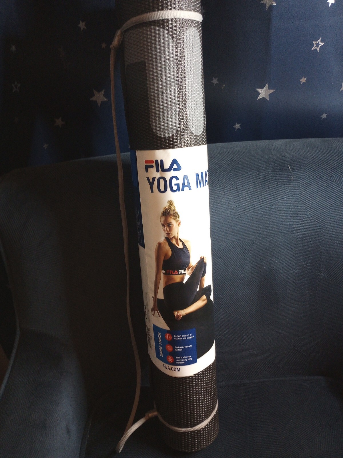 Fila 3mm Thick Yoga Mat + P90X Yoga Block + On-The-Go Reusable Cooling Towel