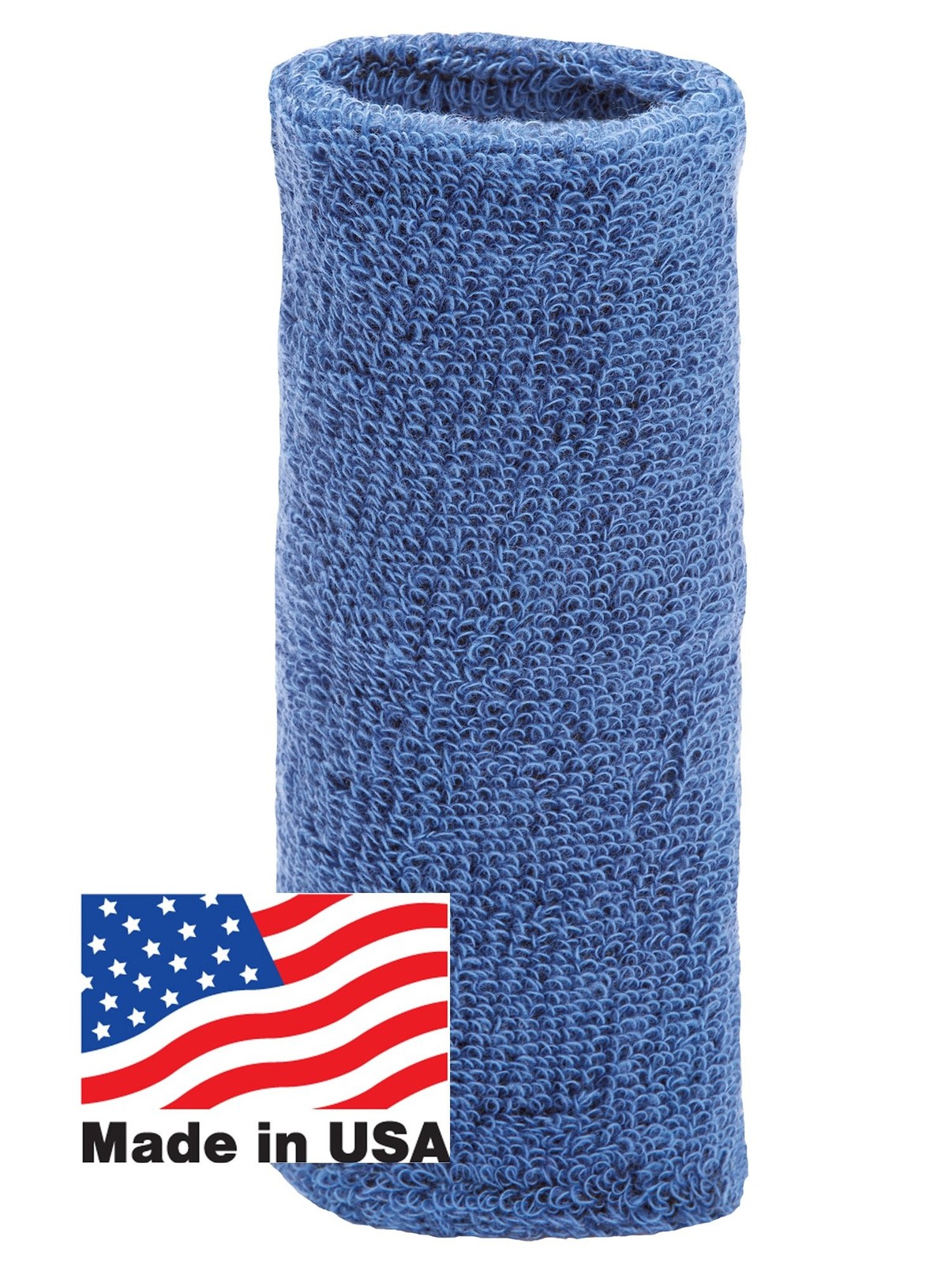 Unique Sports Wrist Towel – 6 inch long thick wristband Blue