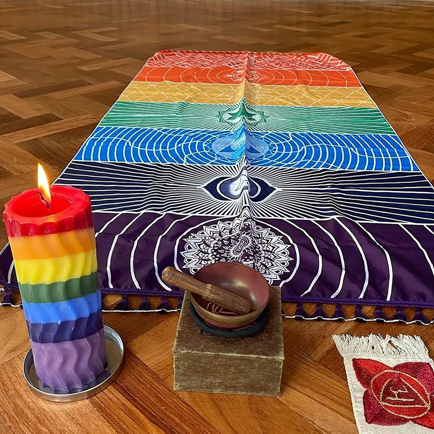 Mexican Yoga Mat Beach Picnic Blanket Chakra Meditation Mat Yoga Rug Sunscreen S